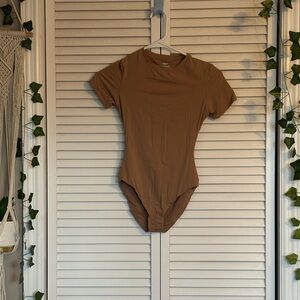 SKIMS Brown Short Sleeve Bodysuit
